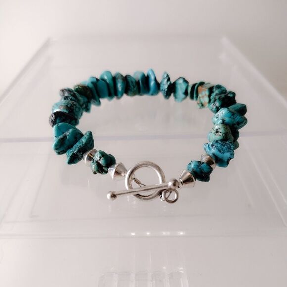 Turquoise Nugget Bracelet - Picture 4 of 5